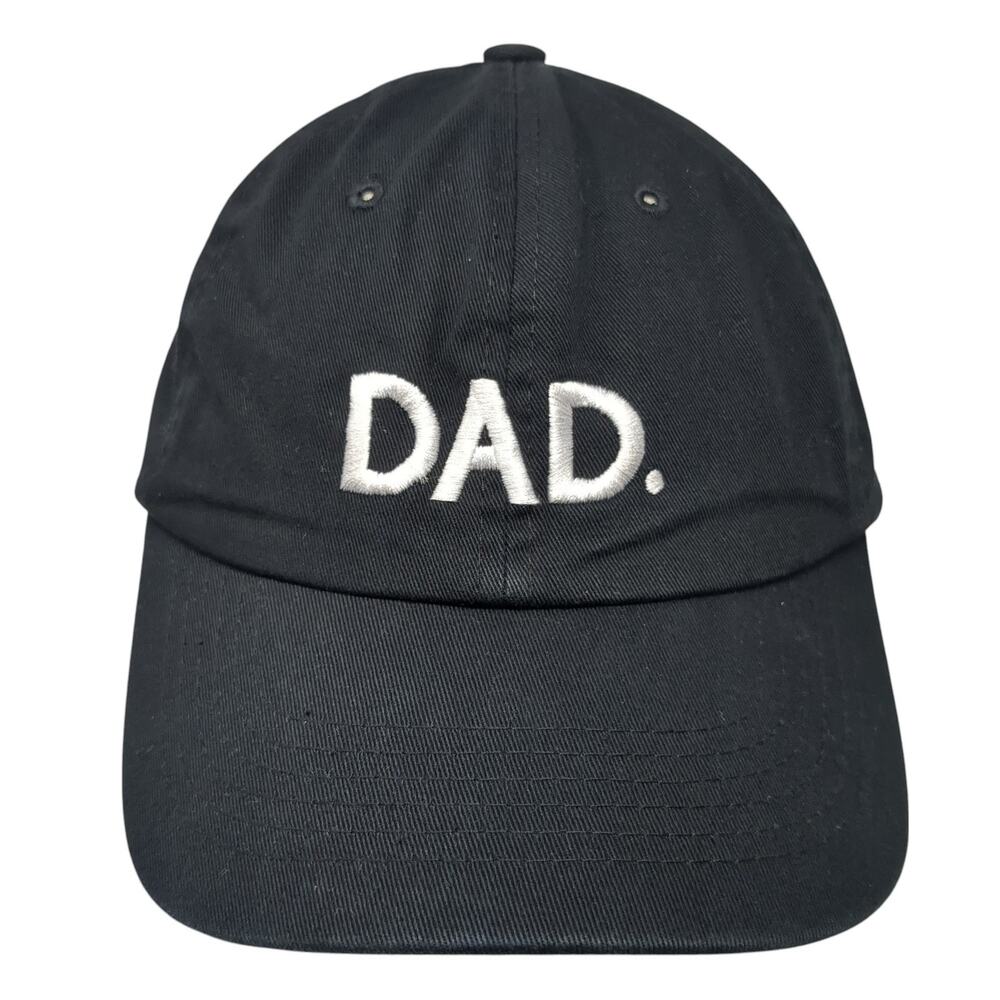 Dad Slideback Baseball Cap Black One Size Adjustable Embroidered 6 Panel PAG